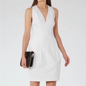 Reiss White Rakele Fit And Flare Dress size 6 /medium